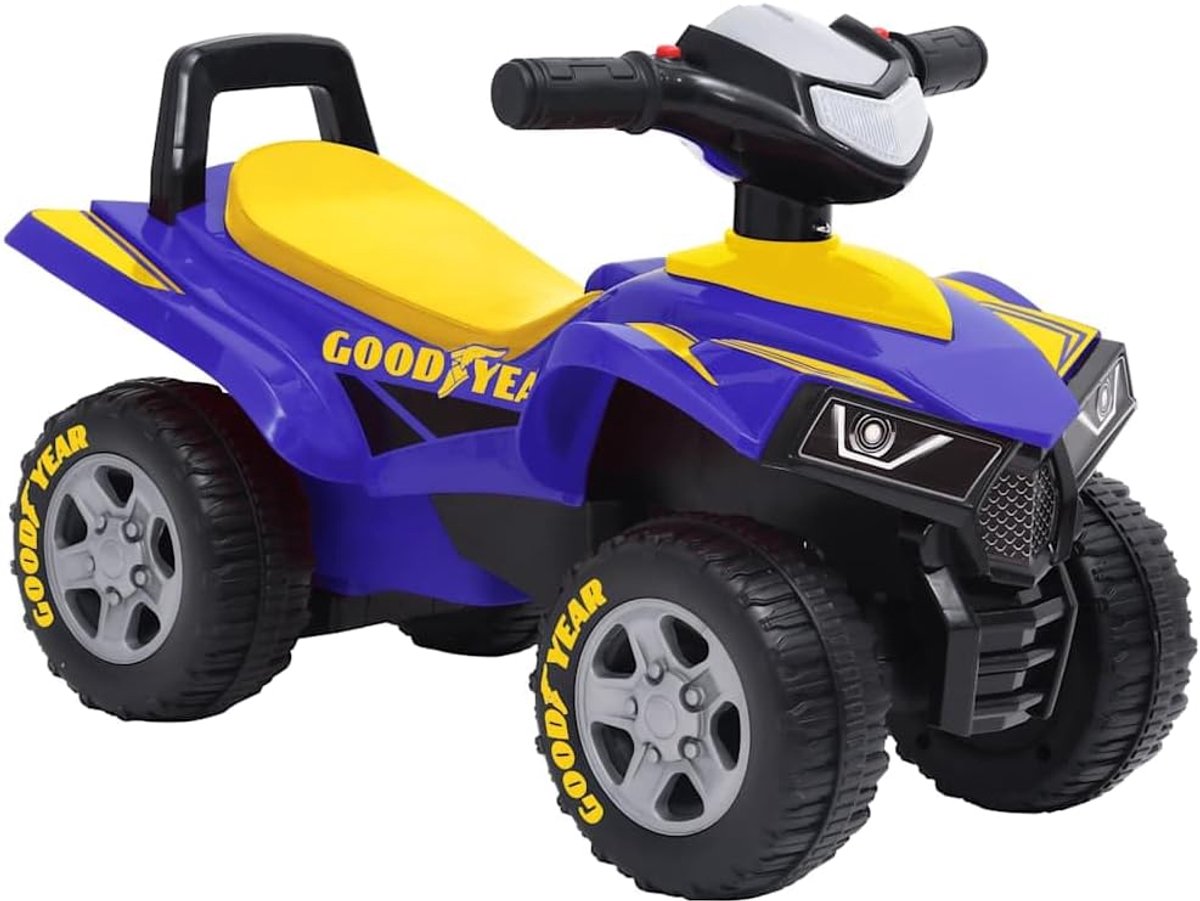 Loopquad - Loopauto - Buiten Spelen - Met Opbergruimte - 60 x 33 x 42 cm - Blauw Speelgoedkruiwagen kopen online