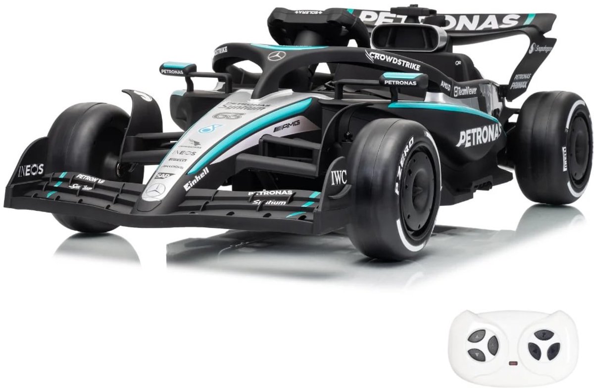 Mercedes-AMG F1 Elektrische Kinderauto W16 E PERFORMANCE 12V - 1 tot 5 jaar - Accuvoertuig met Afstandsbediening, MP3-speler & Veiligheidsgordel - Officiële Licentie - Zwart Speelgoedaccuvoertuig kopen online