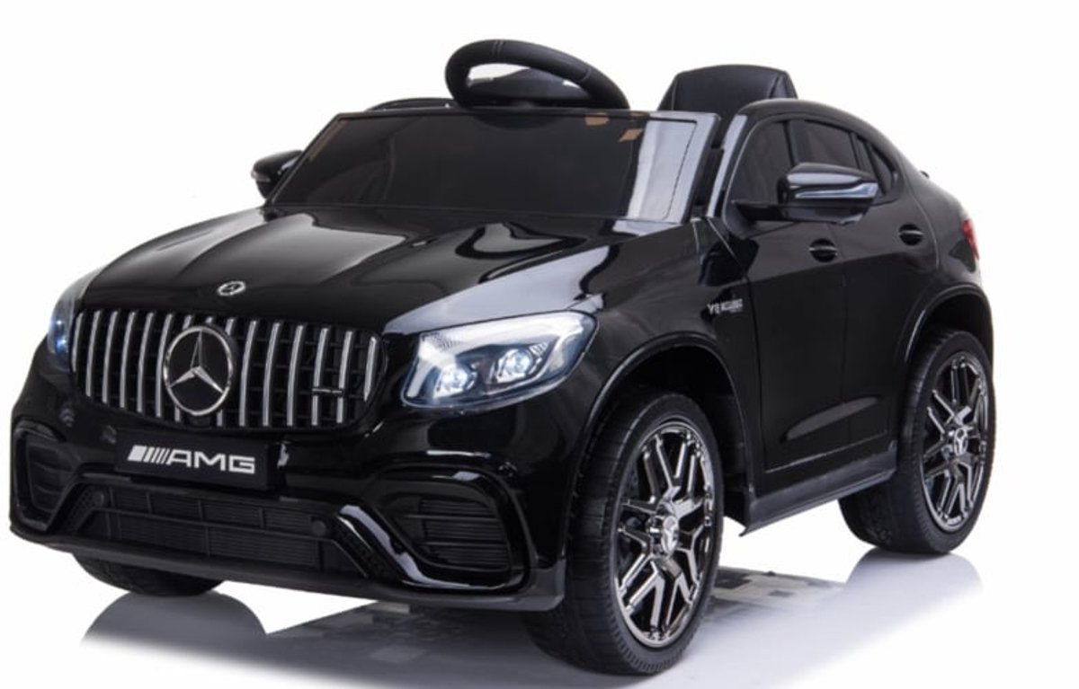 Mercedes-Benz GLC 63S AMG elektrische kinderauto zwart 12V - full options - licentie auto - met afstandsbediening Speelgoedaccuvoertuig kopen online