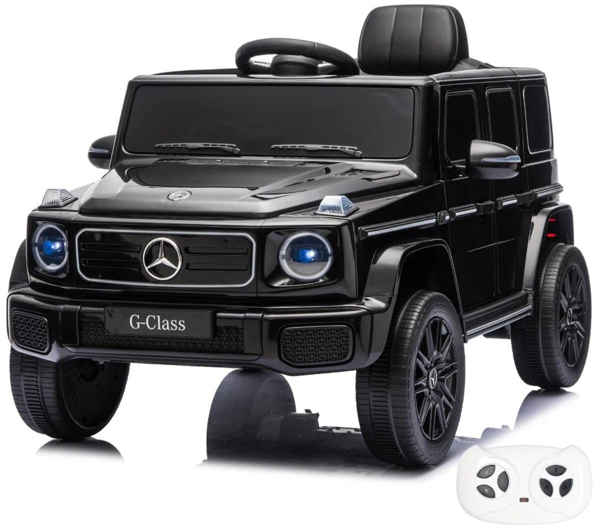 mercedes g580 elektrische kinderauto 12v 1 tot 4 jaar officieel gelicentieerd accuvoertuig met afstandsbediening eva wielen veiligheidsgordel kindervoertuig met werkende deuren mp3 speler zwart