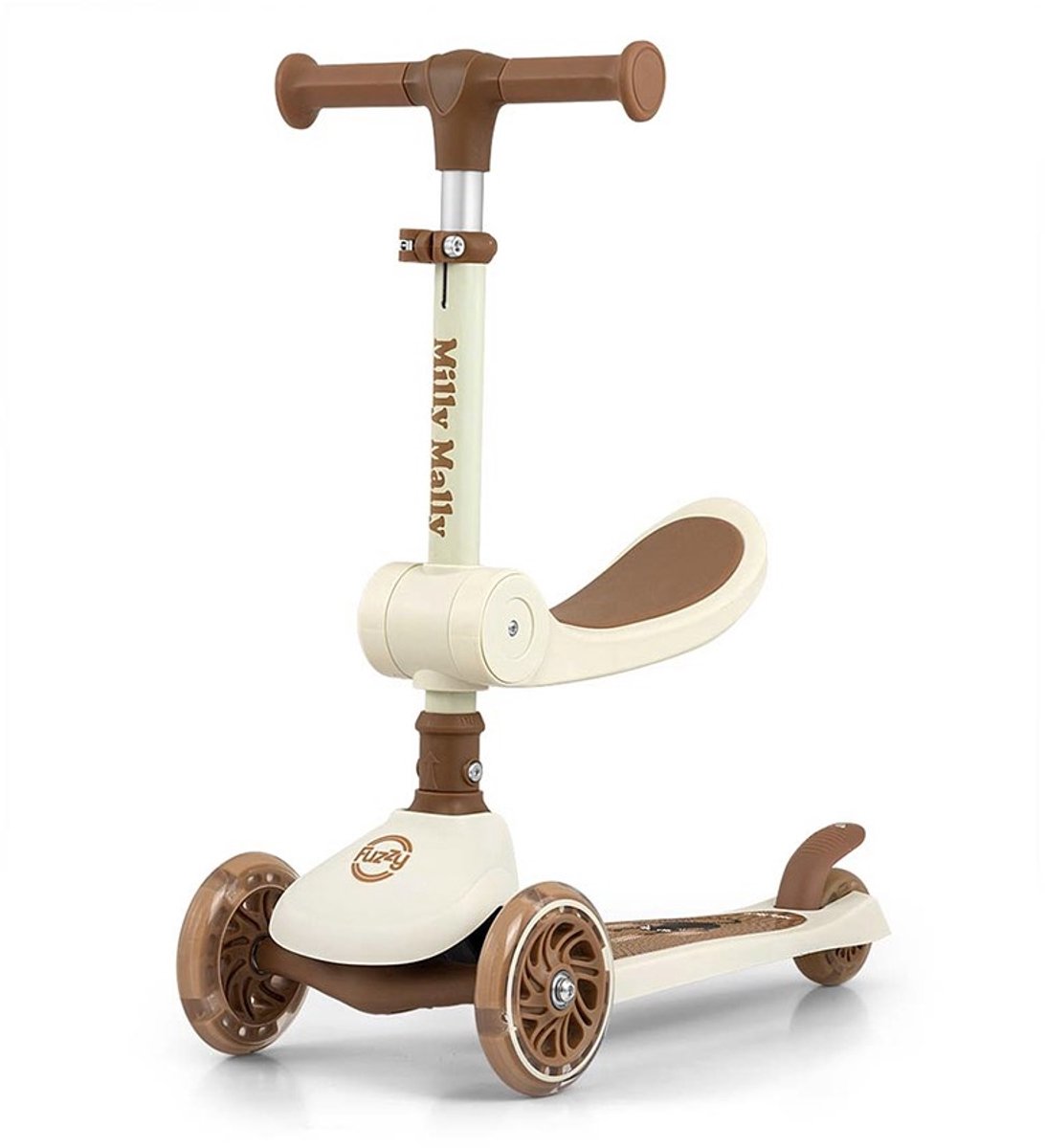 milly mally fuzzy 2 in 1 balancestep met zitje loopfiets