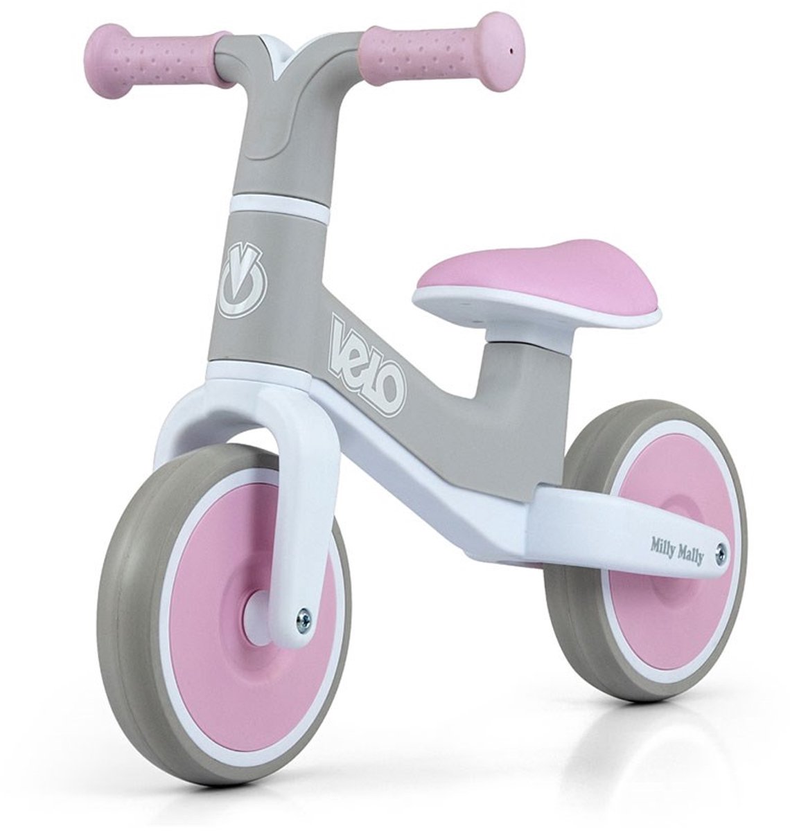 Milly Mally Velo loopfiets roze 7 inch - Kinderloopfiets Kinderfiets kopen online