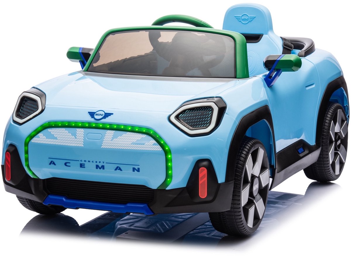 mini aceman 12v kinderauto blauw