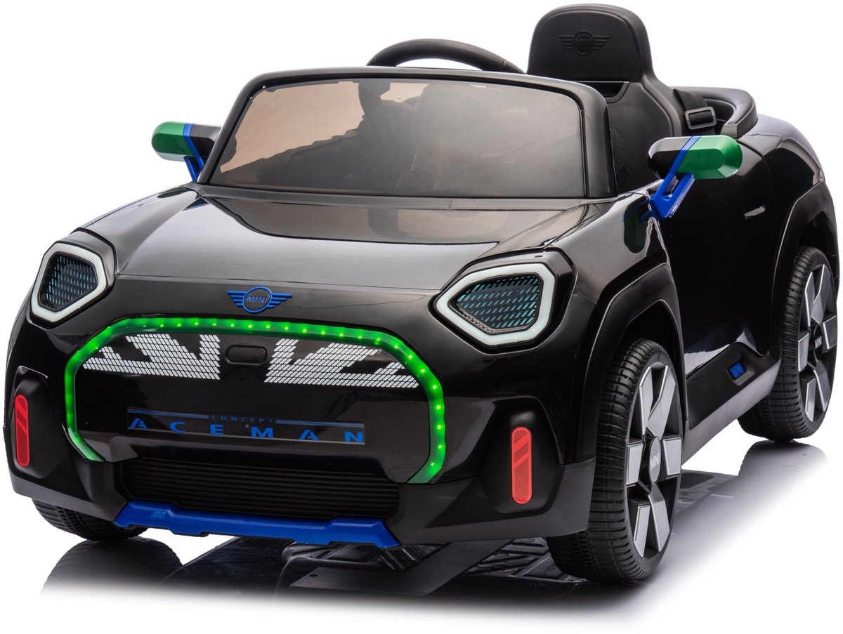 mini aceman 12v kinderauto zwart