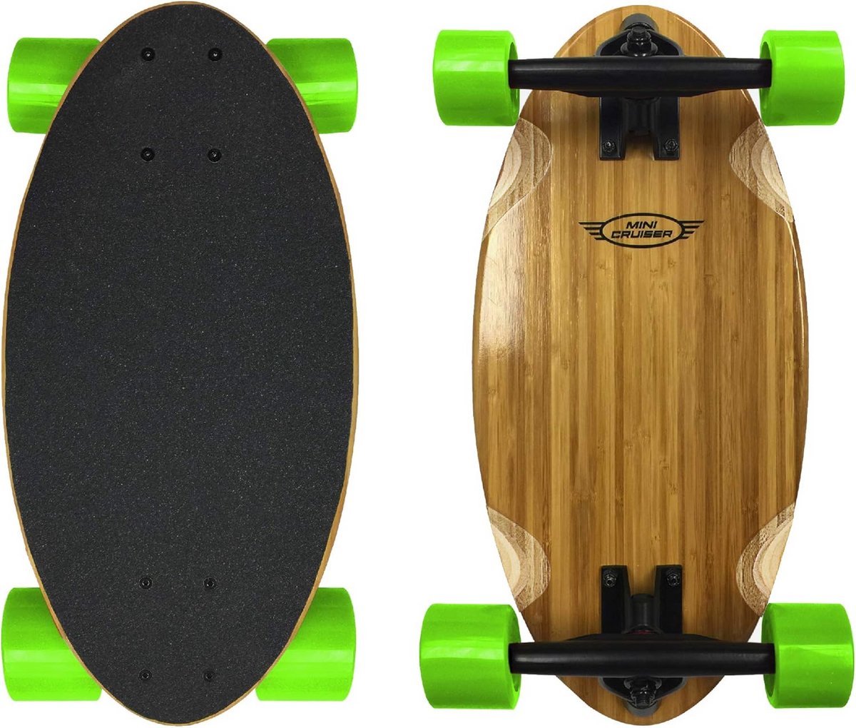 mini cruiser skateboard compact board stadse verplaatsingen ingebouwd handvat 58 mm wielen groen