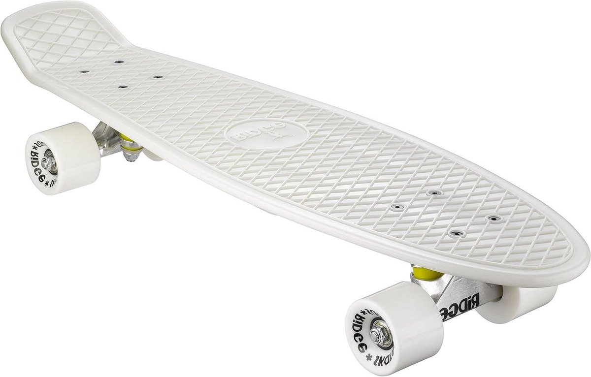 mini cruiser skateboard cruiser board stad cruisen glow in the dark 69 cm wit