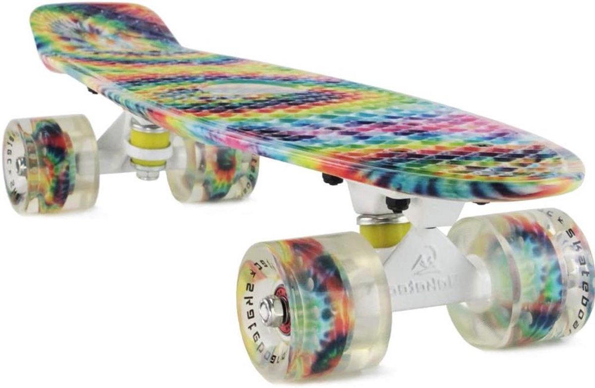 Mini Cruiser Skateboard - Kinder skateboard Regenboog board - Stad cruisen - CE-gecertificeerd - 22 inch - Regenboog Skateonderdeel kopen online