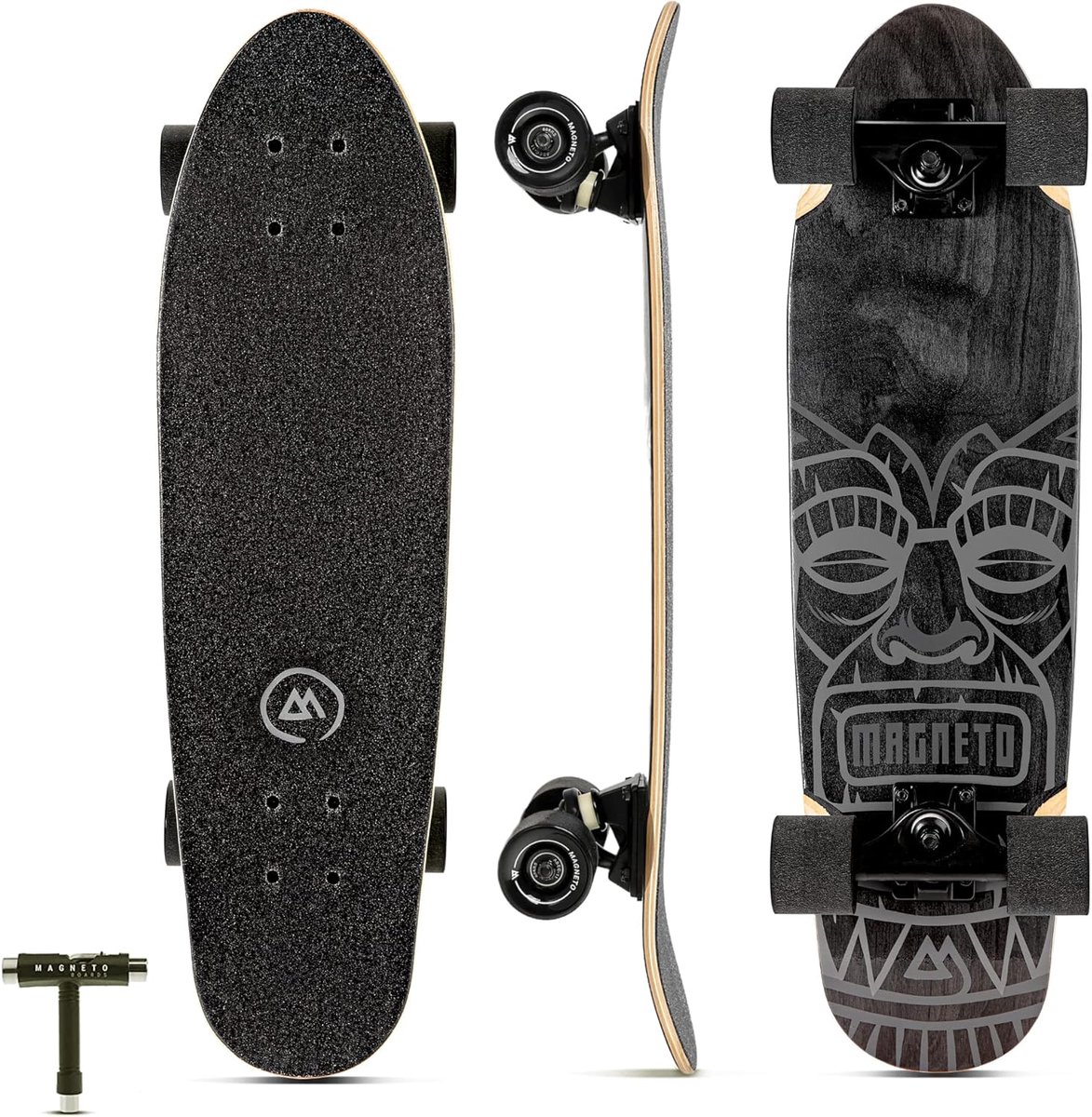 mini cruiser skateboard kort board stad cruisen dubbele kicktails 275 inch tiki