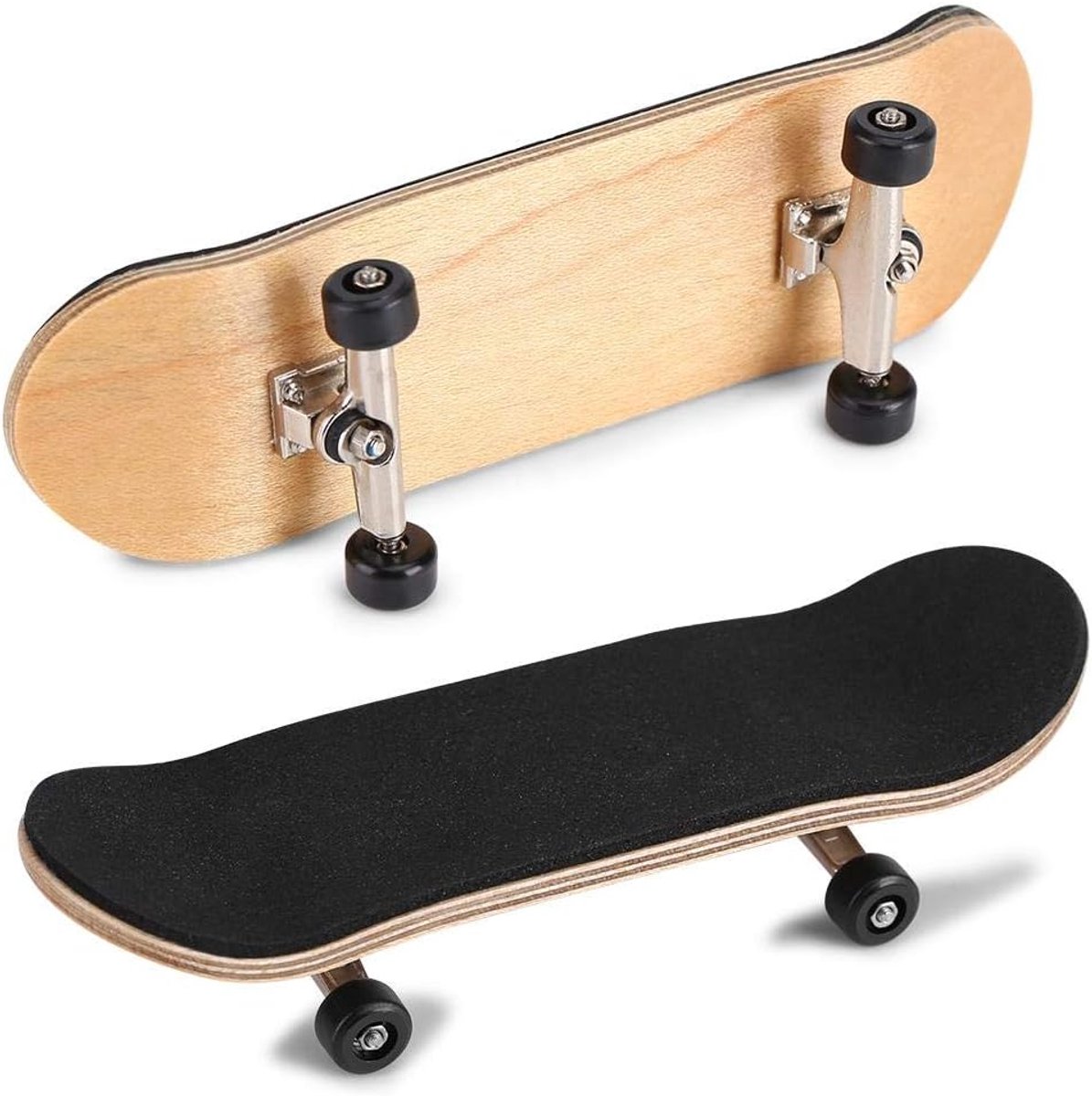 Mini Skateboards - Vinger Board - Ontspanning Hobby - Esdoorn Hout Constructie - 96 x 28 mm - Zwart Skateonderdeel kopen online