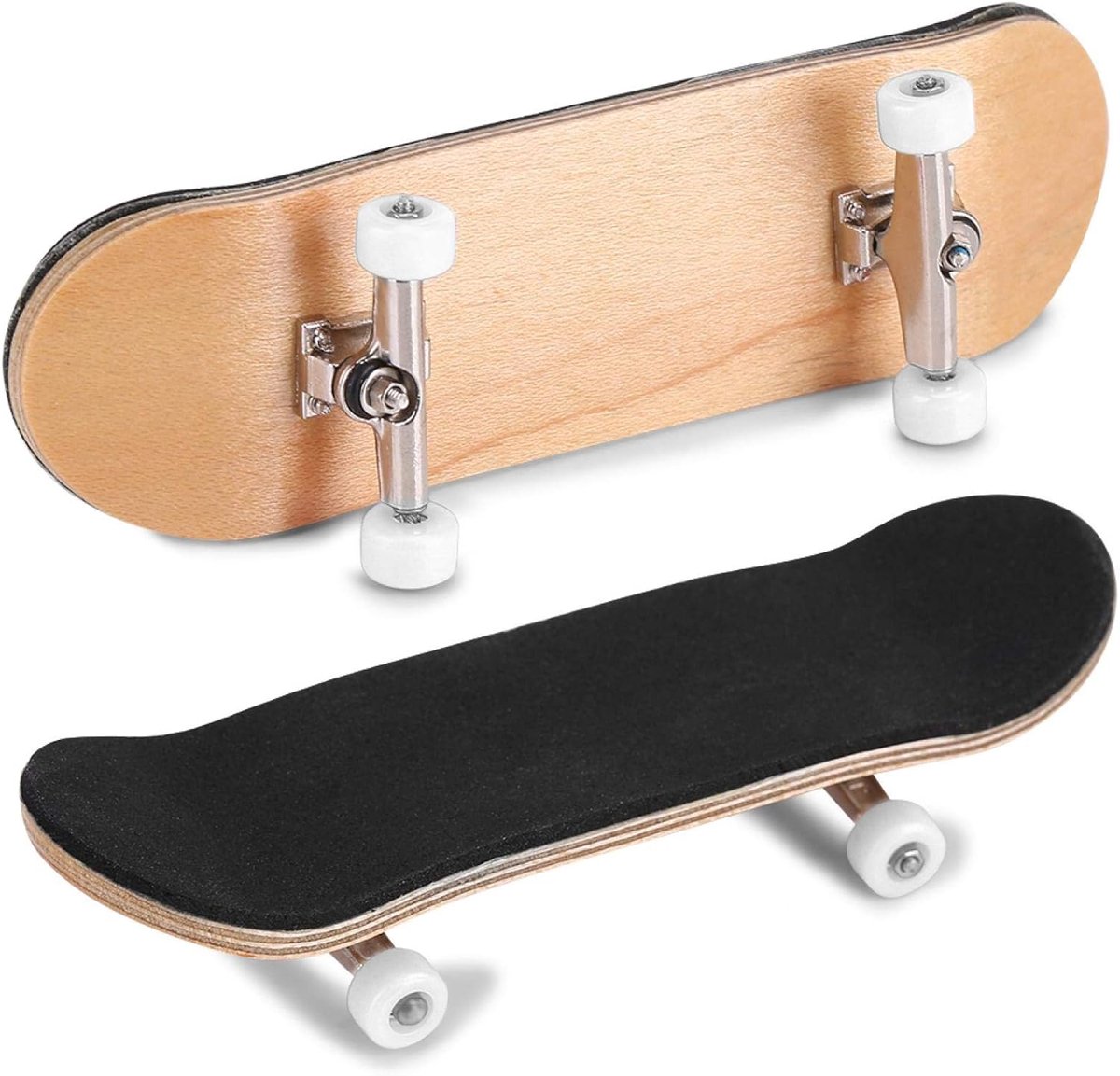 mini skateboards vingerboard set hobby en spel maple hout constructie 96 x 28 mm wit