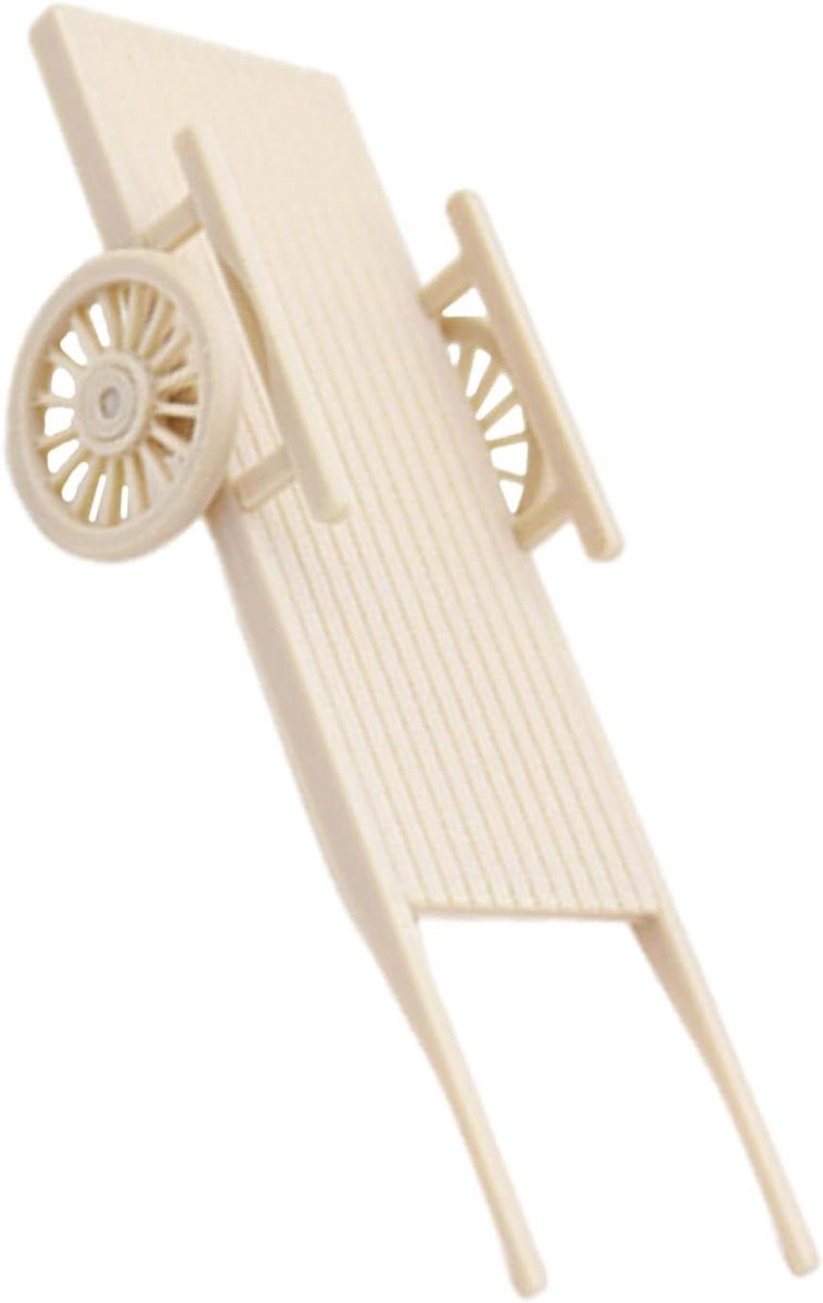 Miniatuur Kiepwagen - Mini Gereedschap - Poppenhuis Decoratie - Handgemaakt Harsmodel - 14.5 cm Lengte - Beige Speelgoedkruiwagen kopen online
