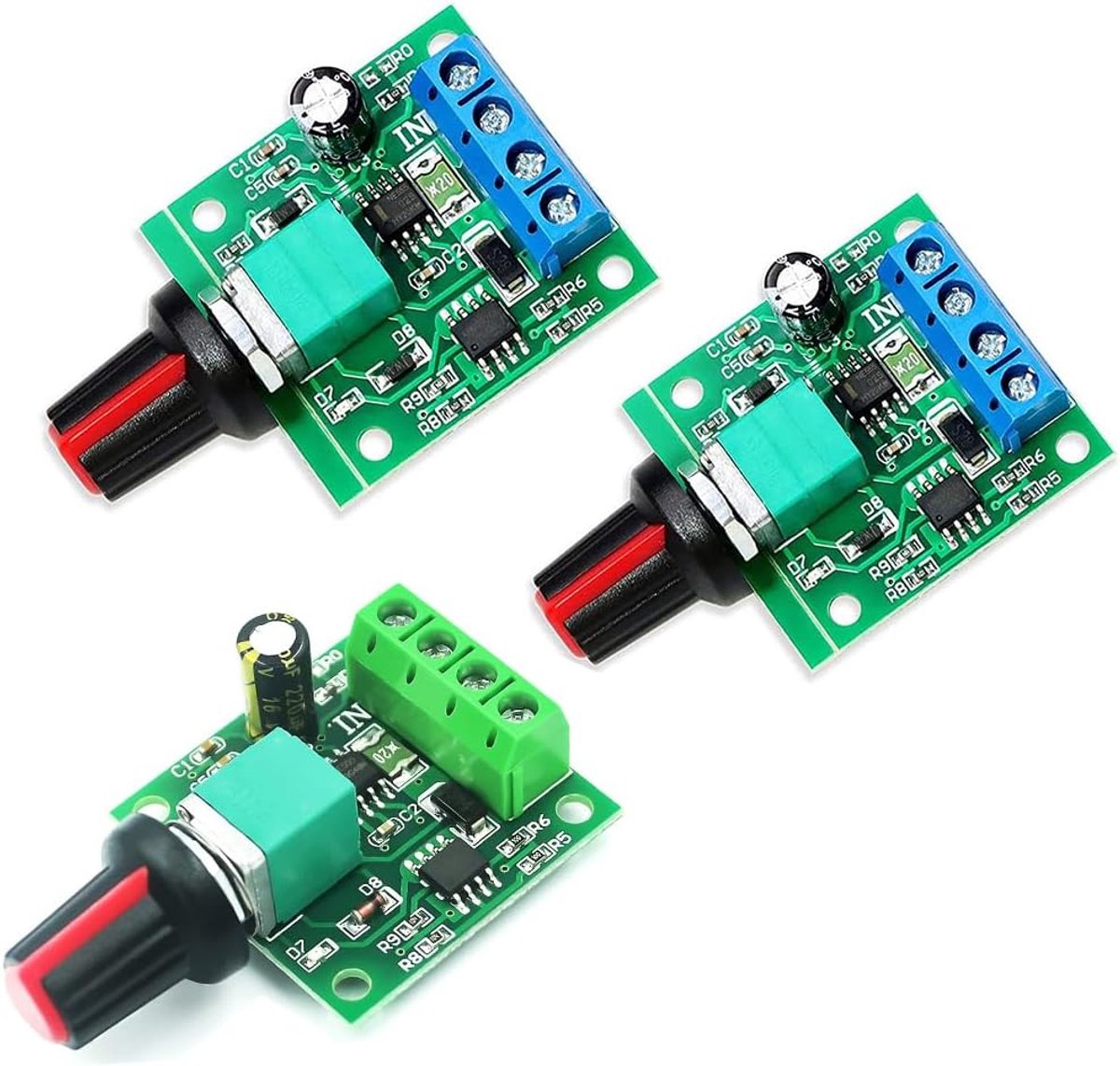 Motor Snelheidsregelaar - DC Motor Controller - Motoren Aanpassen - Instelbare Werkcyclus - 2A Stroom - Zwart Loopmotor kopen online