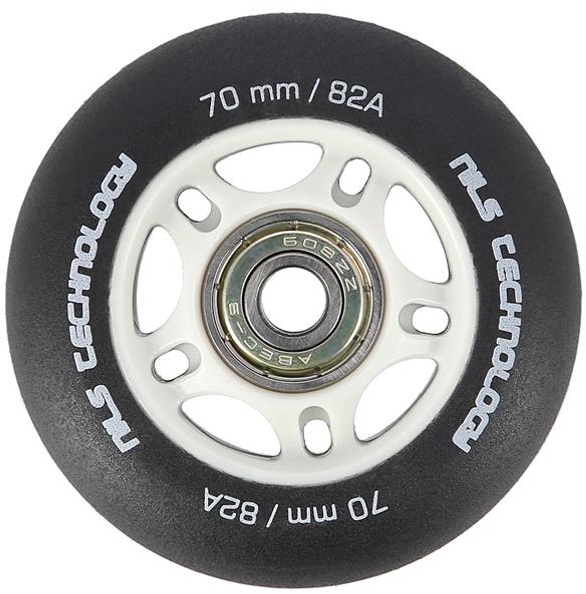 nils extreme skatewielen set 70x24mm mat zwart abec 9