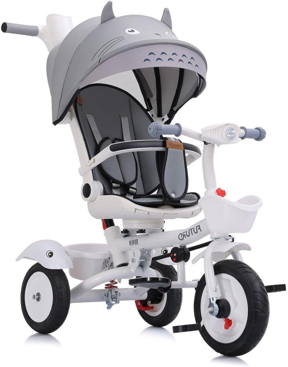 Opvouwbare Driewieler - Kinderfiets - Buiten spelen - 2-in-1 ontwerp - 95 cm hoog - Grijs Driewieler kopen online