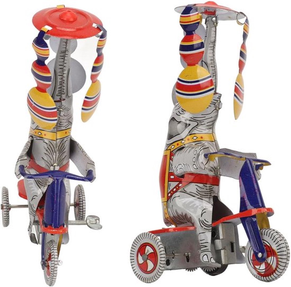 - Opwindbare Olifant Driewieler Blikken Speelgoed - Nostalgie - Collectie - Opwindspeelgoed - Thuiscollectie - Nieuwigheid - Propspseelgoed - Geschikt voor Kinderen - Vintage in Kleurrijk Design Driewieler kopen online