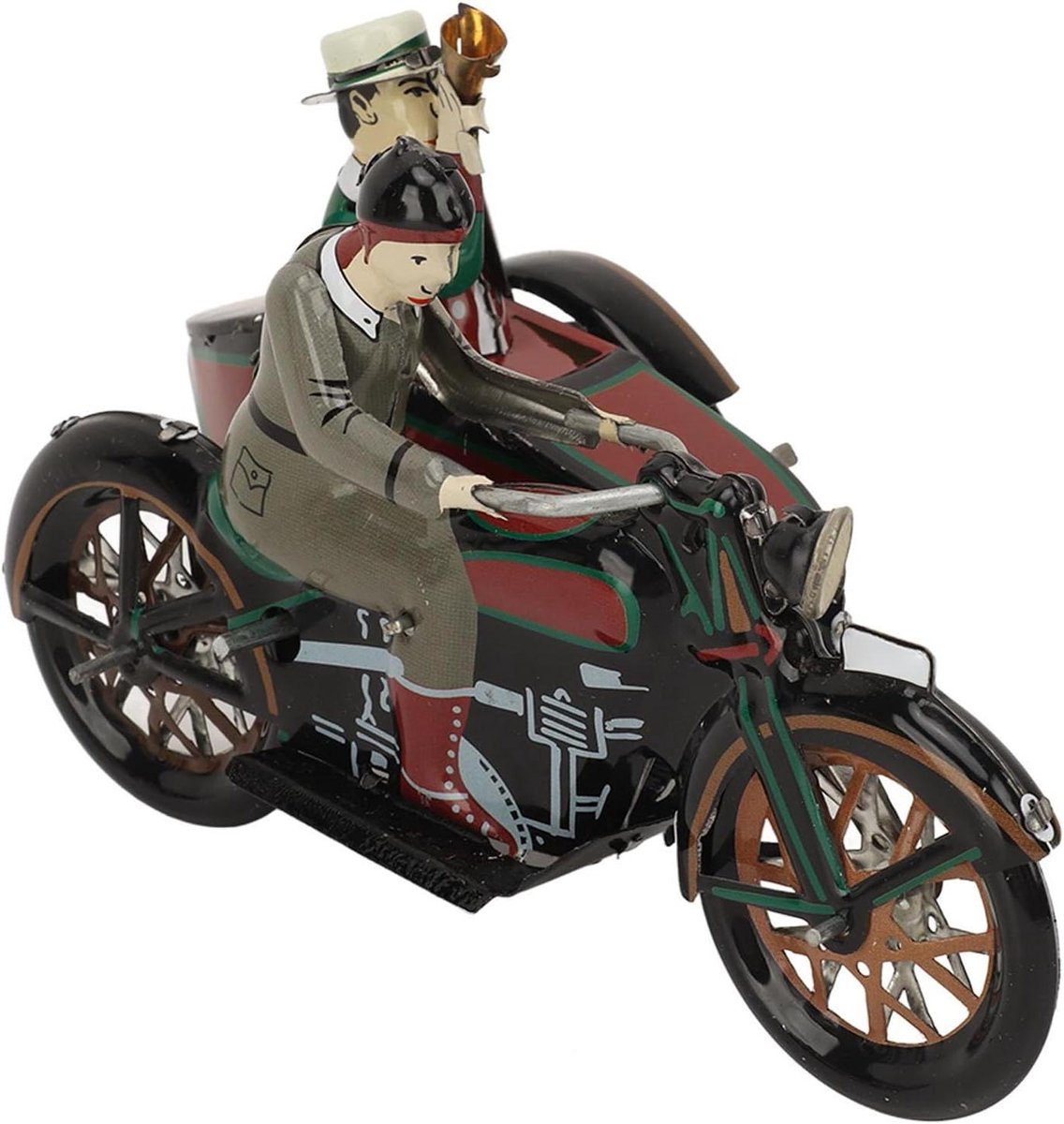 Opwindspeelgoed Motorfiets - Blikken Speelgoed Motor - Decoratie en Collectie - Nostalgisch Vintage Design Driewieler kopen online