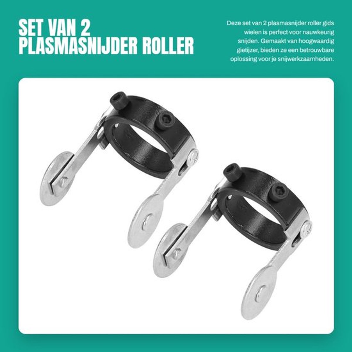 plasmasnijder roller gids wiel 2 stuks gietijzer voor p80 lastoorts diameter 37 mm hoogte 62 mm snijwiel