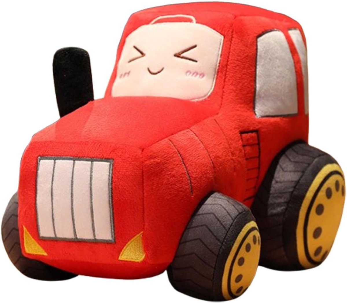 pluche tractor speelgoed zacht kussen kinderkamer decoratie realistisch ontwerp 22x30x20 cm rood