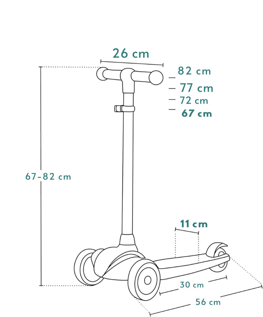 QORA® Kinderstep 3 Wielen - Kinderstep - Roze - 26cm x 56cm x 67cm Step kopen online