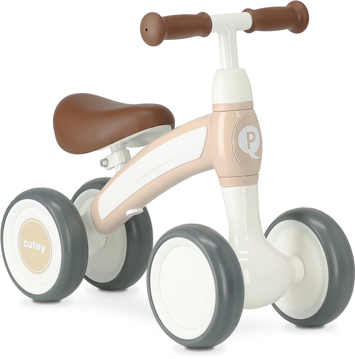 qplay cutey loopfiets peuter balansfiets lichtgewicht beige