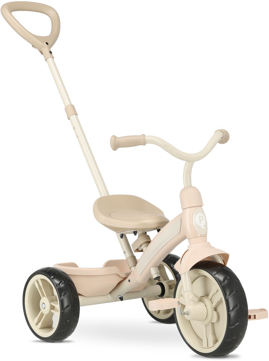Qplay Elite Pro Driewieler met Duwstang - Peuterfiets 2 in 1 - Roze Driewieler kopen online