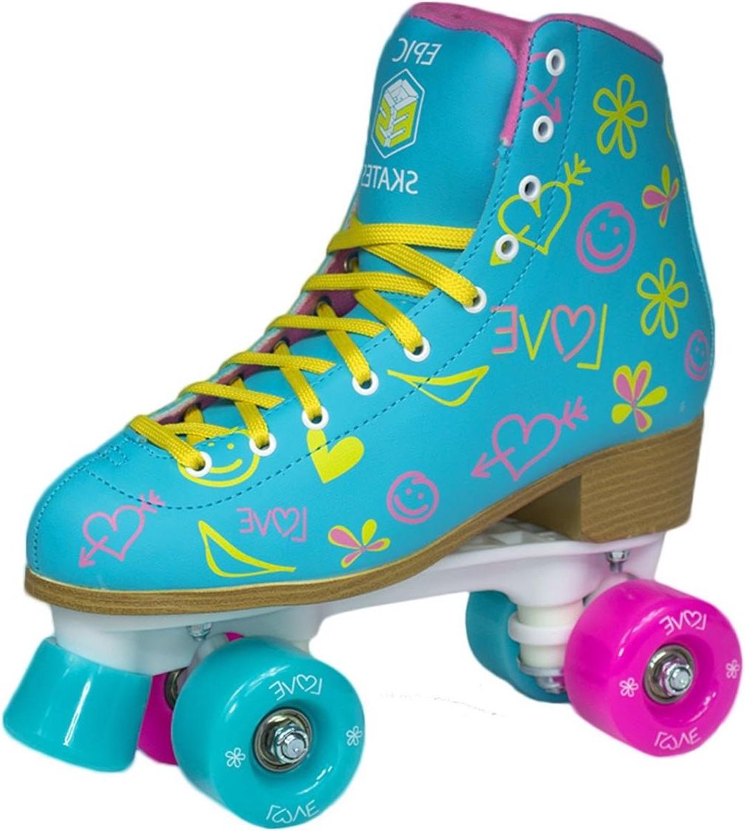 Quad Rolschaatsen - Skates - Buiten Bewegen - Comfortabele Hoge Laars - Dames 4 - Blauw Rolschaatsen kopen online