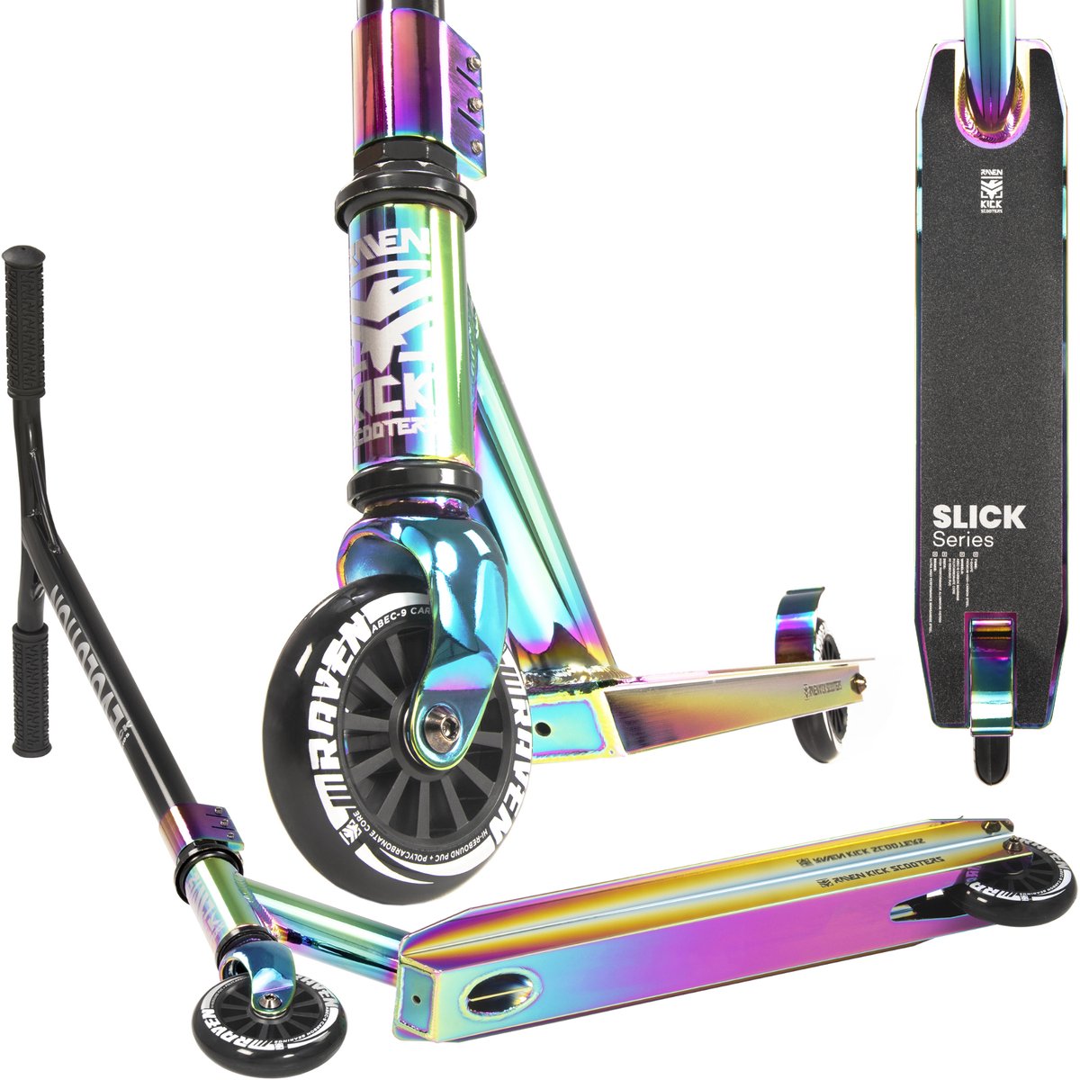 raven slick neo chrome 100mm stuntstep