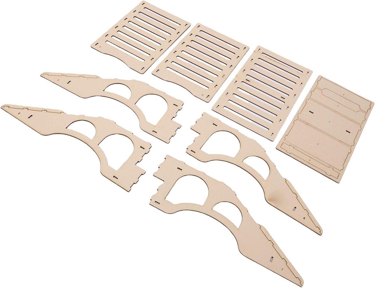 rc crawler brug rc hout oprit rc auto spel opvouwbaar ontwerp 37 x 22 cm houtkleur
