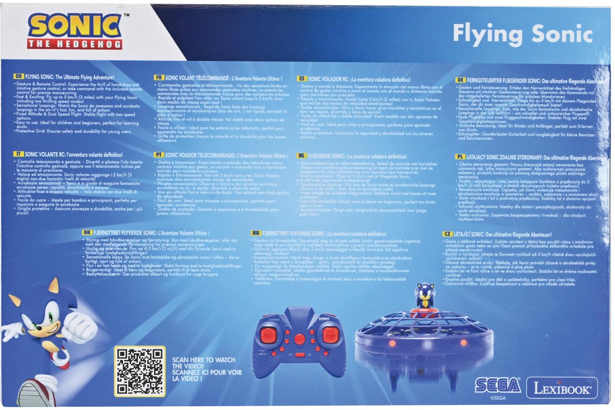 rc flying sonic de ultimate flying avontuur met verlichting en hand gesture a hand free bediening met oplaadbaar battery