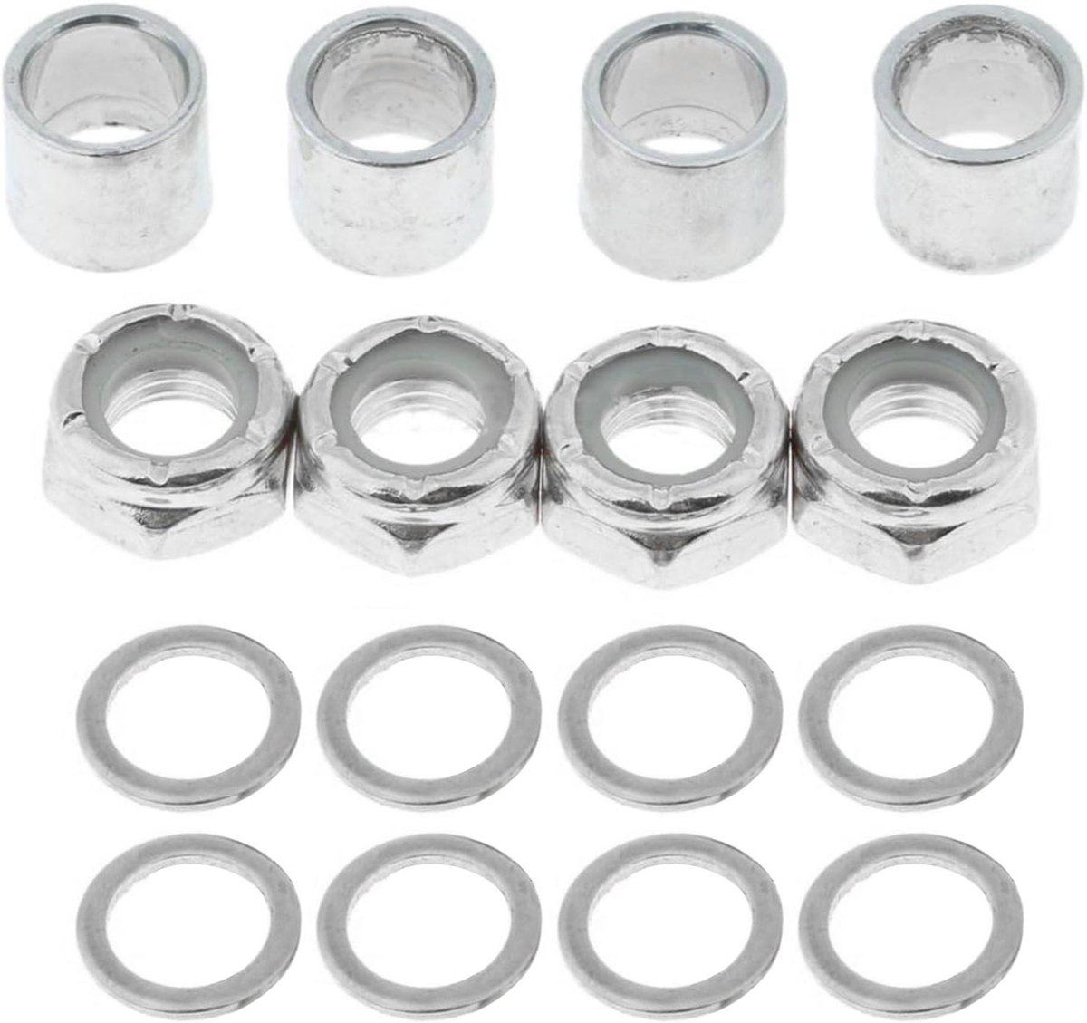 reparatie moer set skateboard onderdelen truck onderhoud verbeterde lagerprestaties 90g pakket zilver
