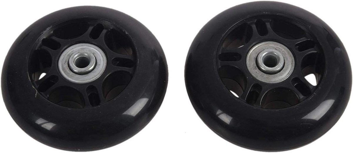 reserve wielen set skate onderdelen inline skaten standaard lager id 64 x 18 mm zwart