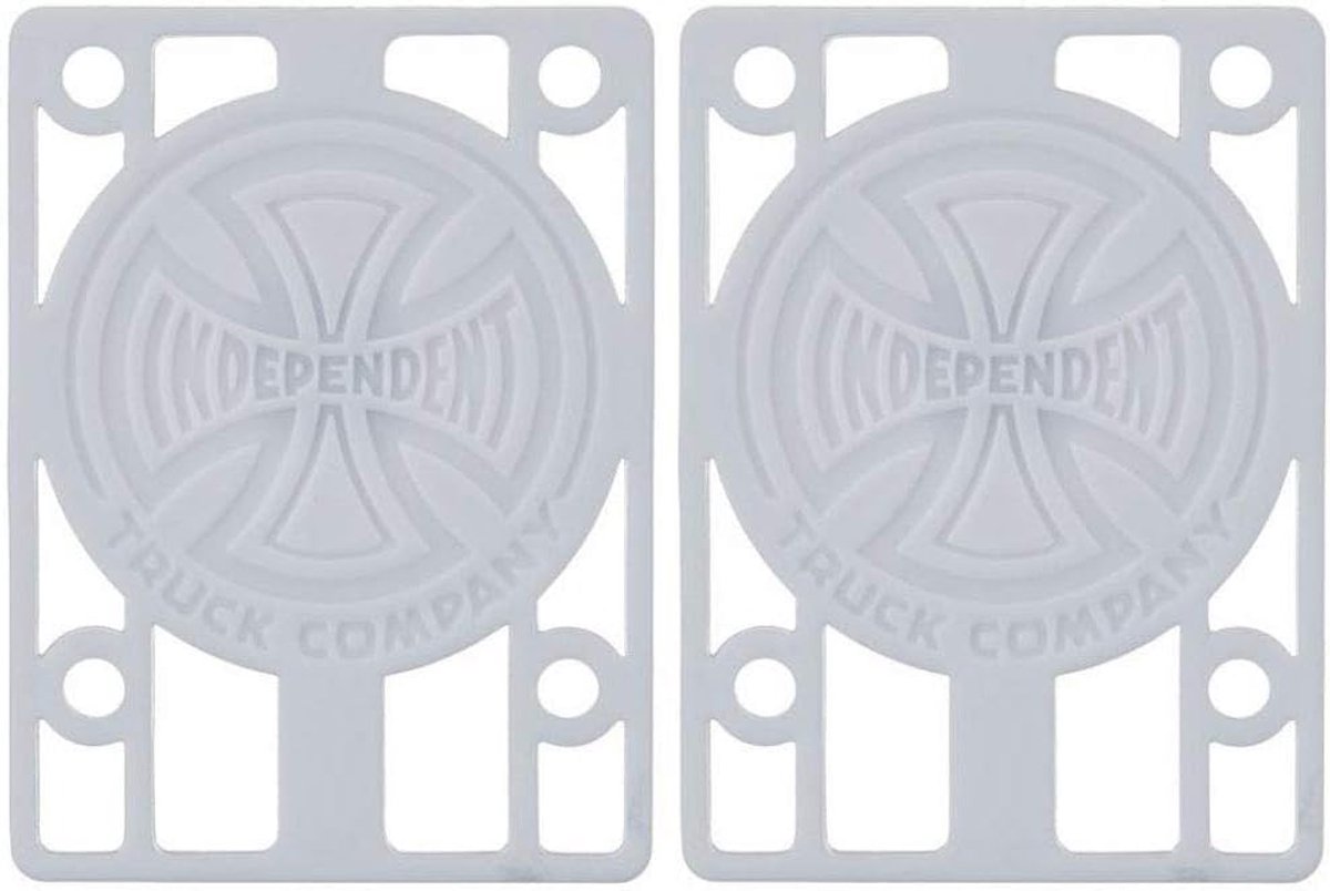 Riser Pads - Verhogers skateboard - Skateboard Beschermen - Voorkomt Vibratie - 1/8 inch - Wit Skateonderdeel kopen online