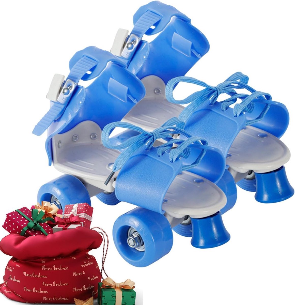 Rolschaatsen Kinderen - Quad skates - Buiten Spelen - Verstelbaar Ontwerp - Groeiend - Blauw Rolschaatsen kopen online