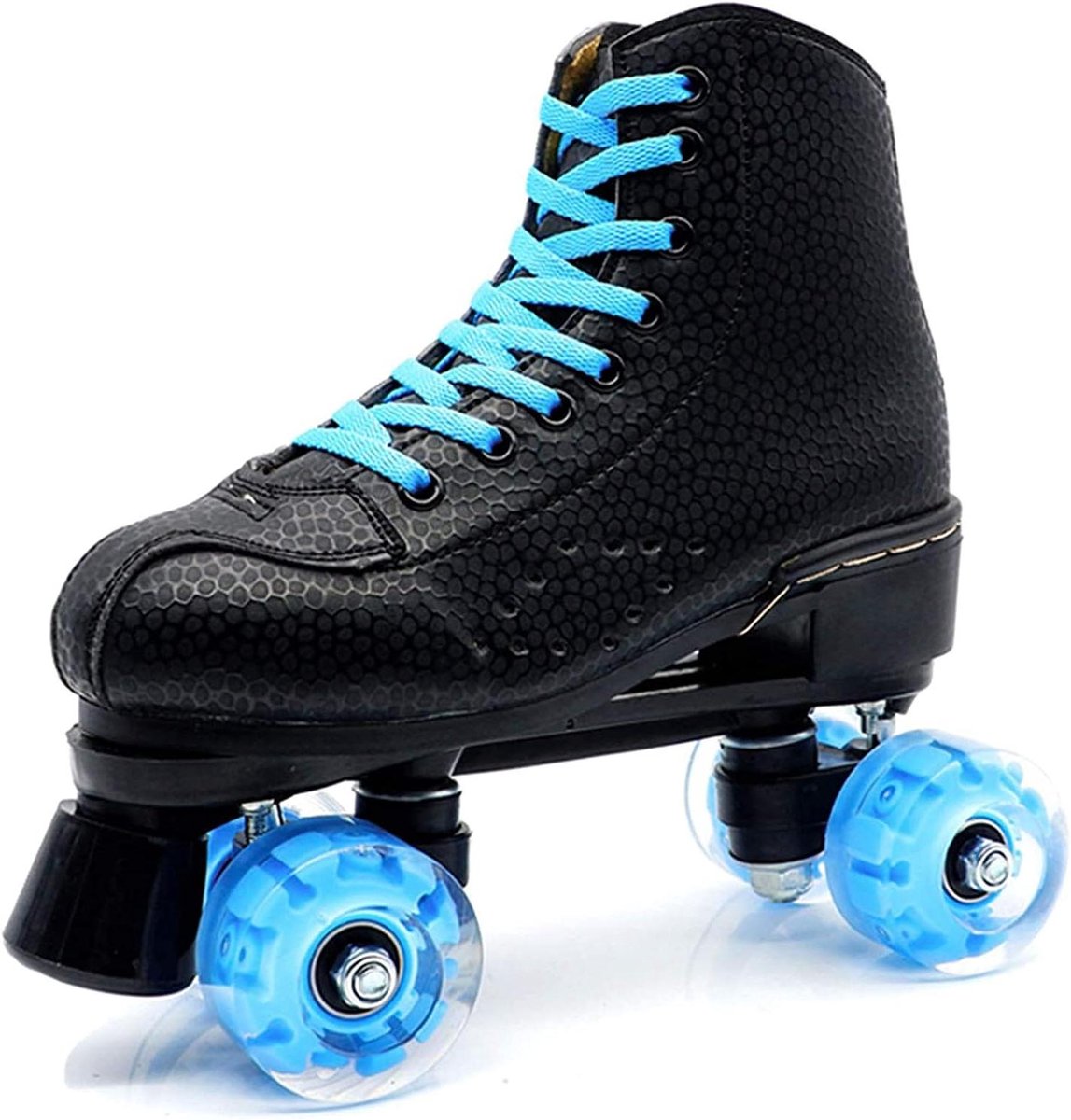 Rolschaatsen met sokken - Dubbele rij schaatsen - Recreatief schaatsen - Bewegingsgeactiveerde LED-lampjes - Maat 39 - Zwart Rolschaatsen kopen online