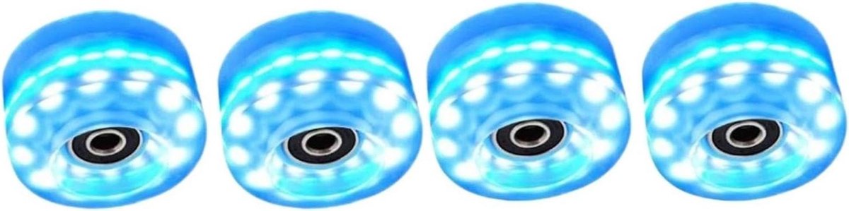 rolschaatswielen quad wielen soepel skaten met kogellagers 58 mm x 32 mm blauw