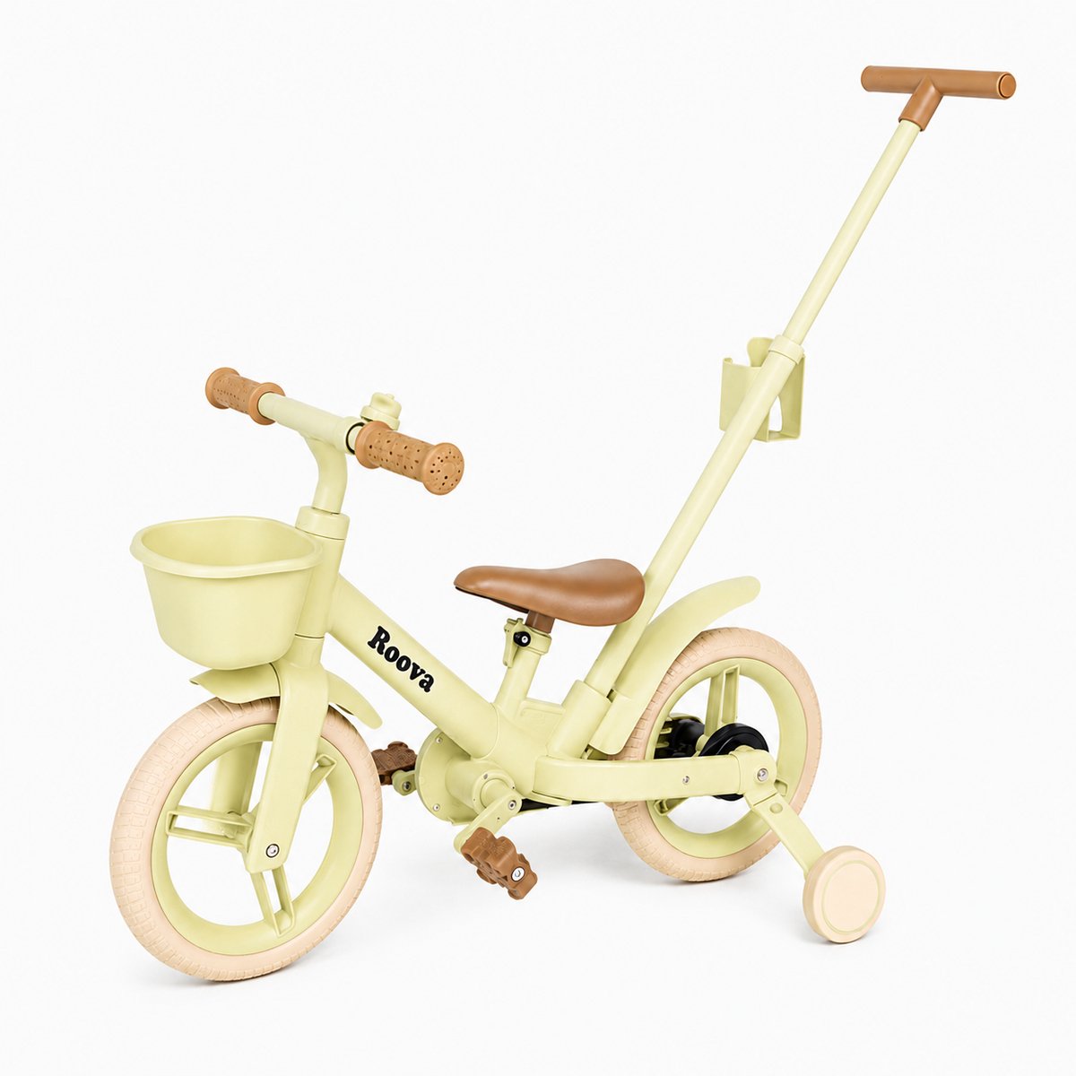 Roova® Bike Lime - 5-in-1 Meegroeifiets - Duwstang - 2-6 Jaar - Loopfiets Loopfiets kopen online
