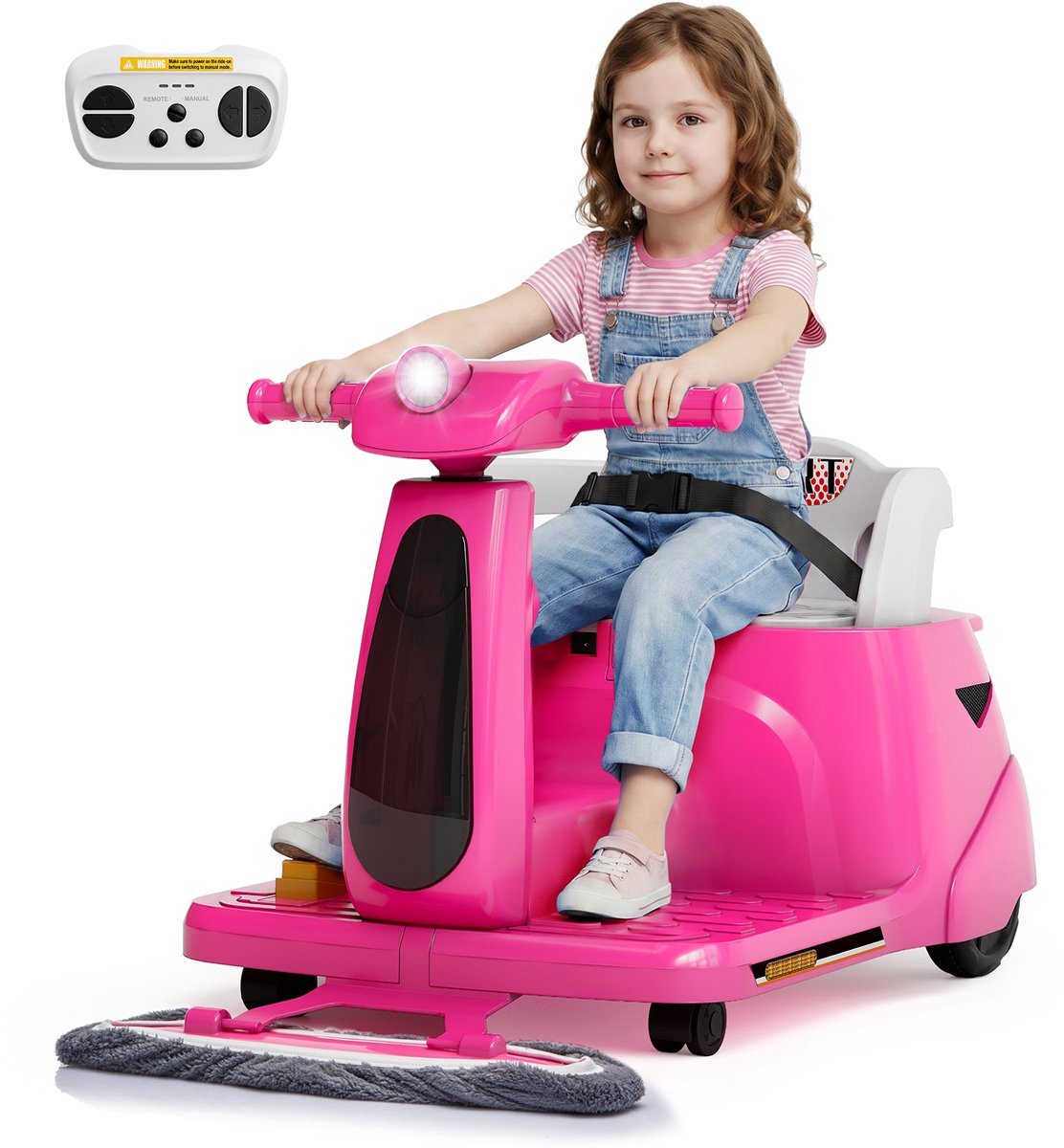 Roze elektrische kinderauto met afstandsbediening – 12V ride-on auto voor kinderen 3-6 jaar – Tweezitter met veiligheidsgordel, vooruit/achteruit, veilig speelgoed voor meisjes – WH502 Speelgoedaccuvoertuig kopen online