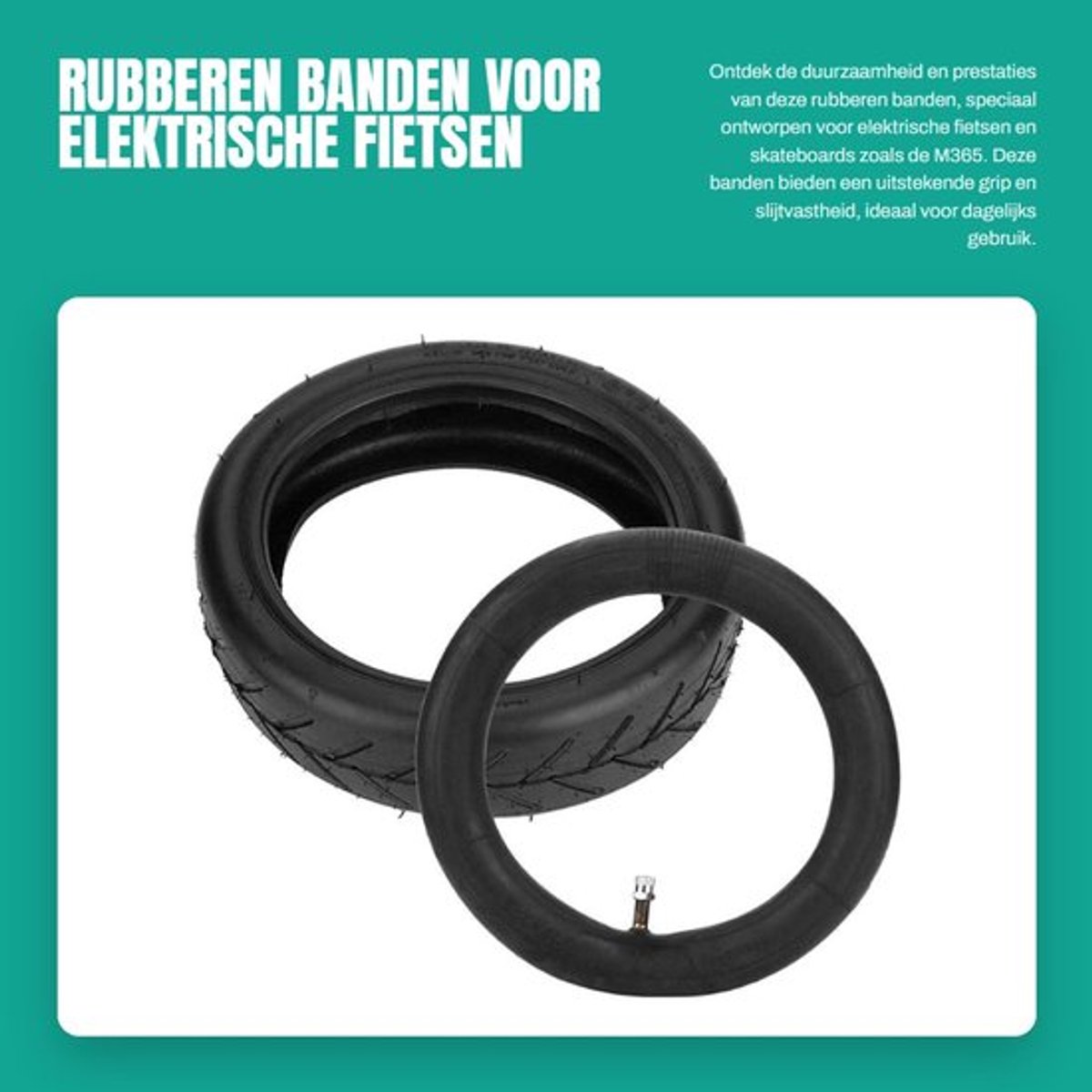 rubberen banden voor elektrische fietsen slijtvast en antislip m365 geschikt duurzame buiten en binnenbanden voor skateboards
