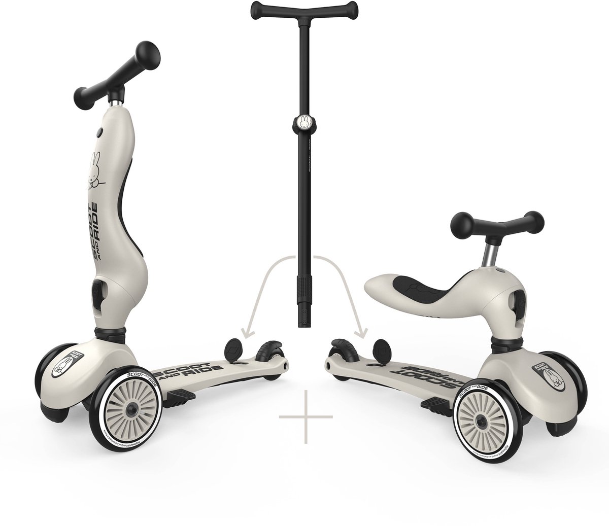 scoot and ride highwaykick 1 step miffy nijntje wit met duwstand