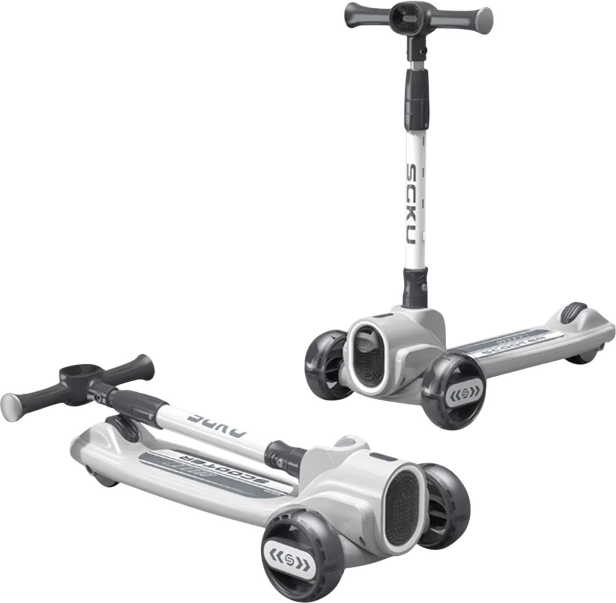 Scooter – Kinderstep Grijs – 3 Wielen – Met Muziek en LED Verlichting – Voor Kinderen 3-8 Jaar Step kopen online