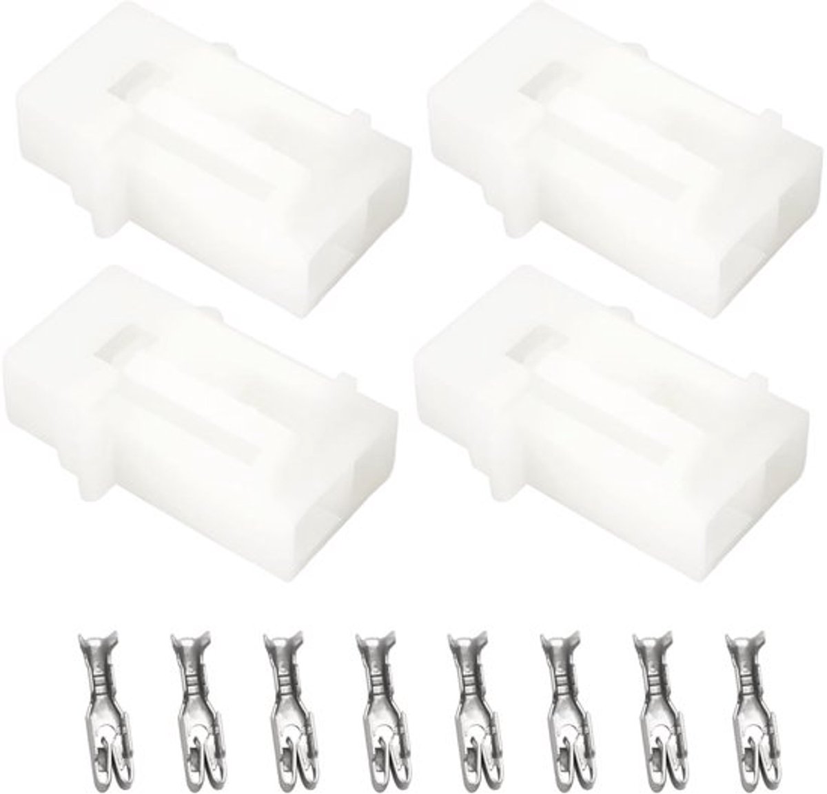 set van 4 auto inline mini blade zekeringhouders met terminals