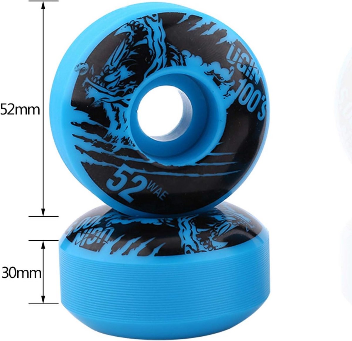 Set van 4 Duurzame Skateboardwielen 52mm PU voor Longboarden Skateonderdeel kopen online