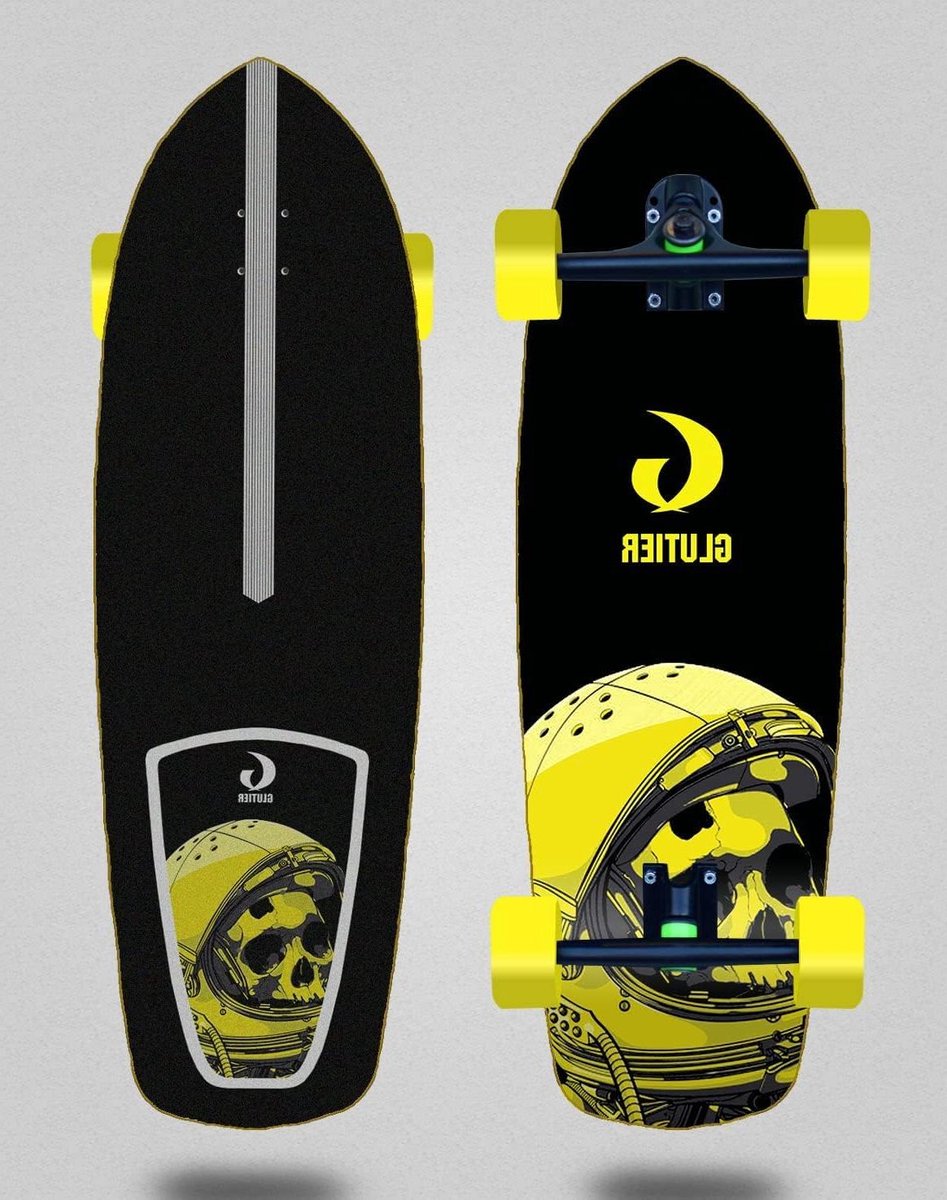 Skate Cruiser - Longboard Skateboard - Stad Verkenner - Sakari Trucks 180mm - 29 inch - Geel Skateonderdeel kopen online
