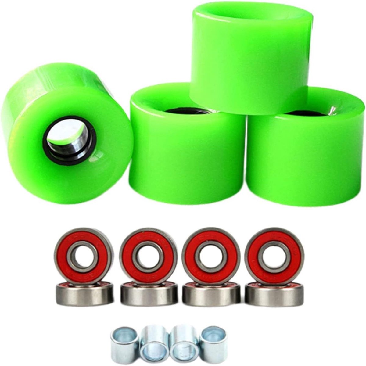 skate wielen roller skate onderdelen binnen buiten skaten hoge elasticiteit 60mm 78a groen