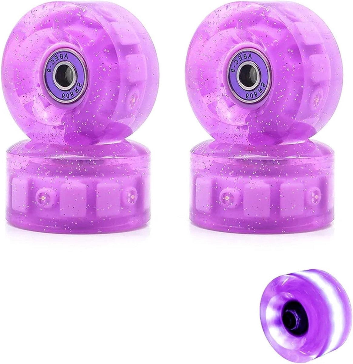skate wielen rolschaats wielen outdoor skaten hoog elastisch pu 58 mm x 32 mm paars