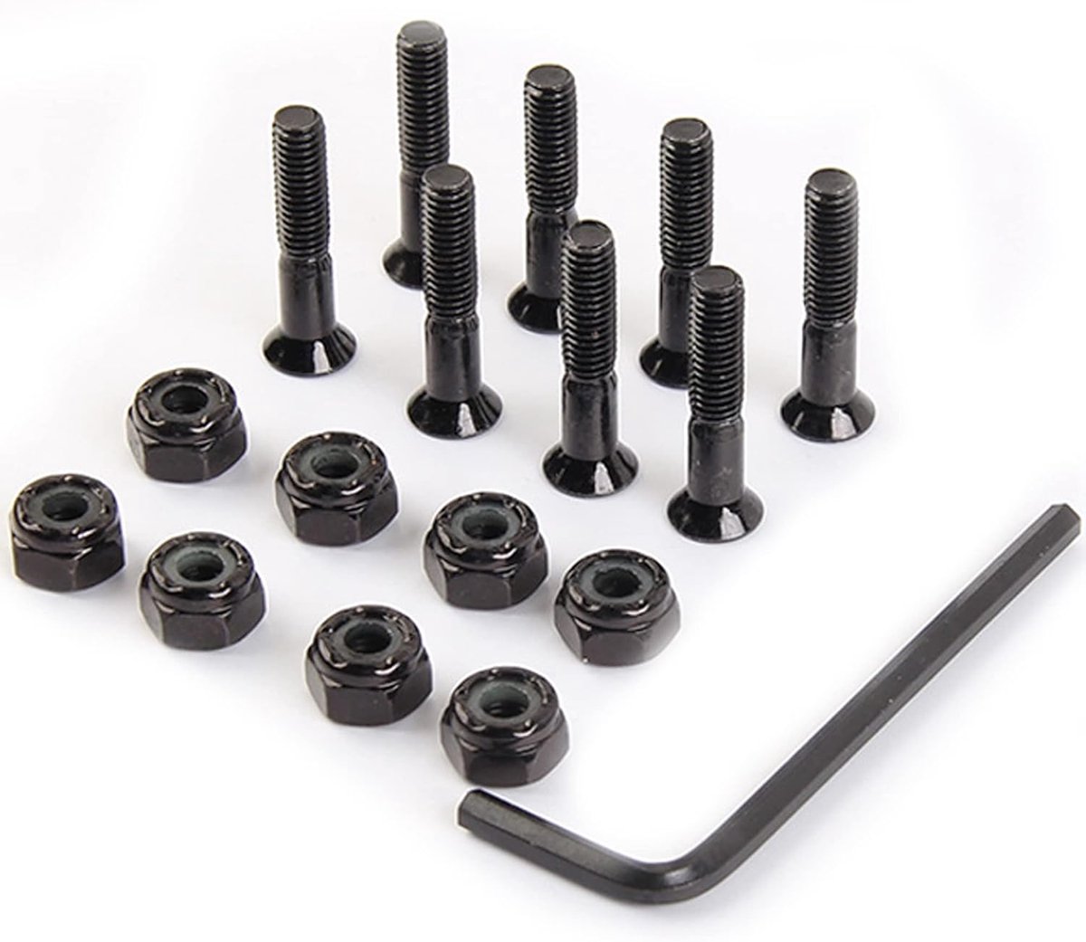 skateboard bouten set hardware reparatie kit skateboard onderhoud roestbestendig koolstofstaal 50 mm zwart