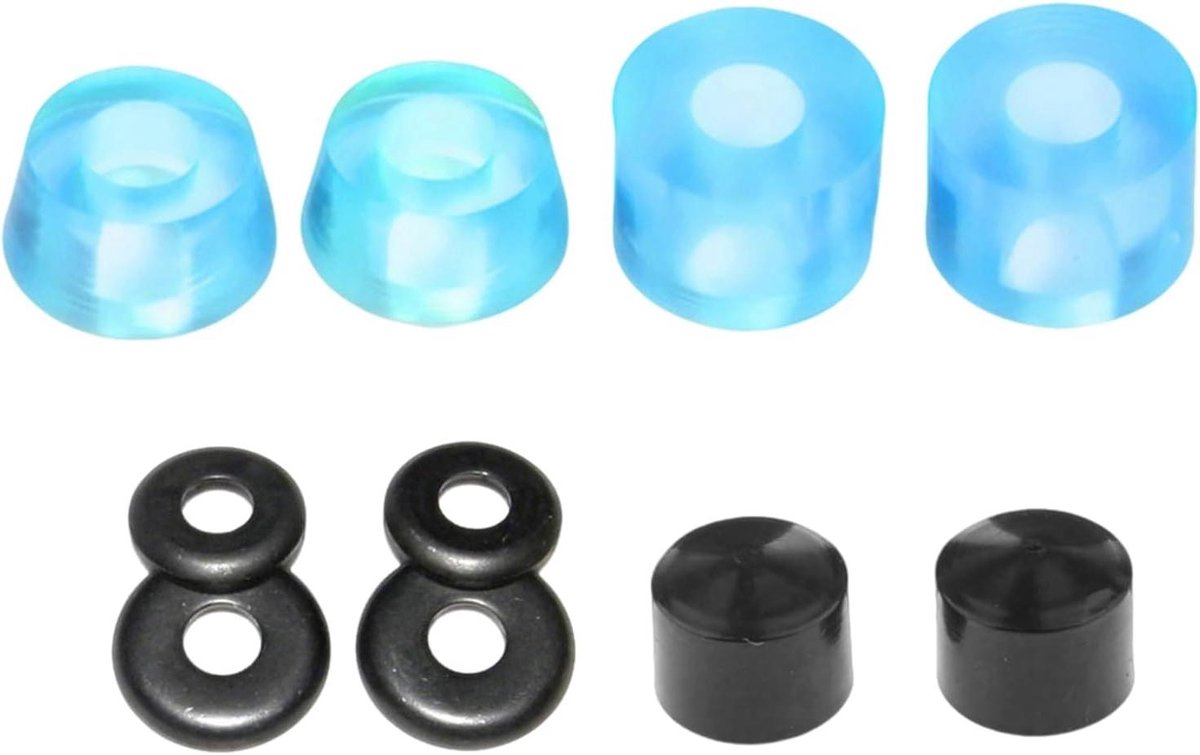 Skateboard Bussen - Reserveonderdelen Skaten - Verbeter Stabiliteit - Schokabsorberend Ontwerp - Set van 4 - Transparant Blauw Skateonderdeel kopen online