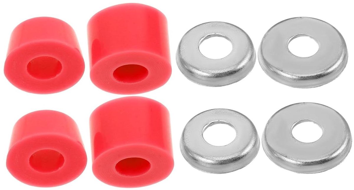 Skateboard Bussen Set - Longboard Onderdelen - Comfortabel Cruisen - Schokabsorberend PU - 4 Stuks - Rood Skateonderdeel kopen online