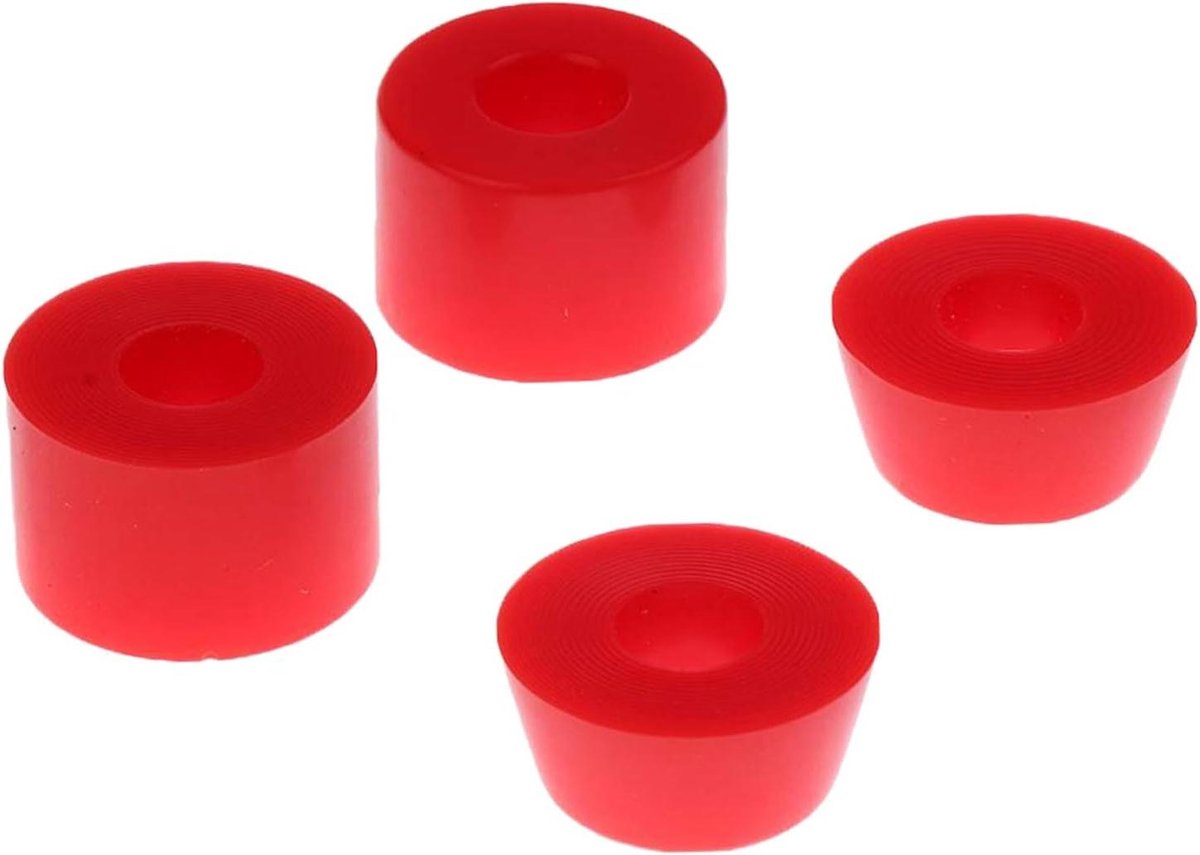 skateboard bussen set longboard onderdelen soepel rijden set van 4 stuks 95a hardheid rood