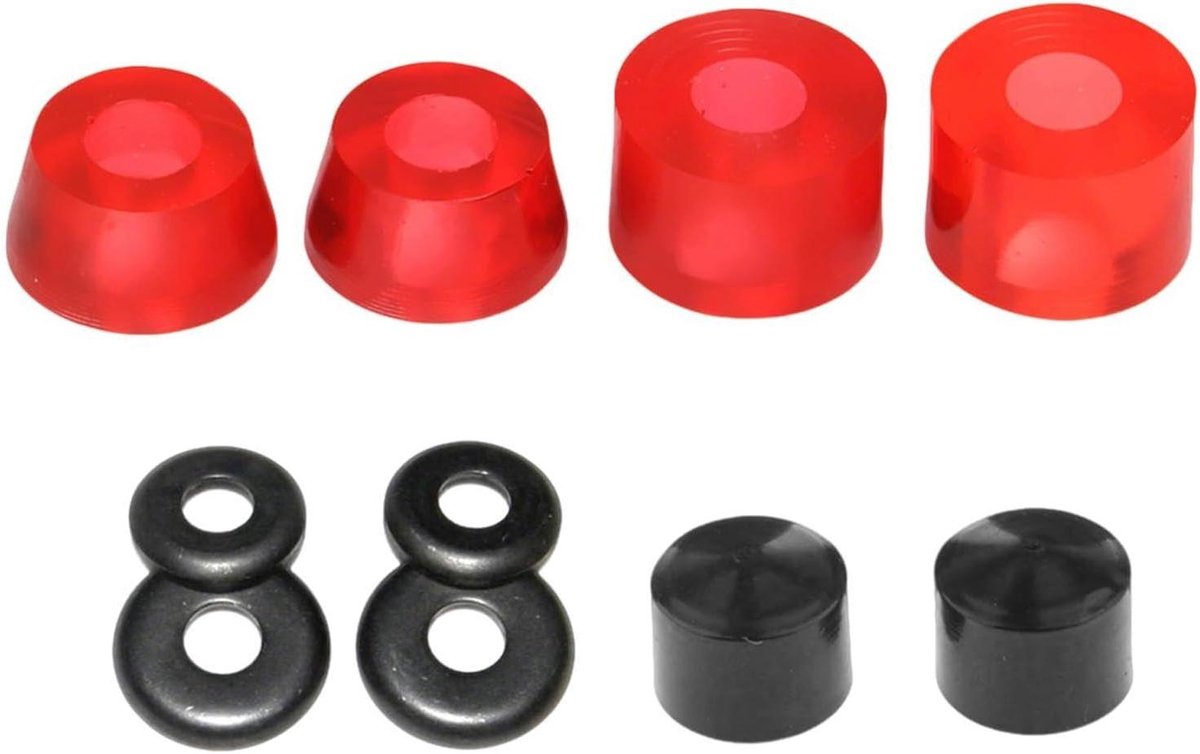 Skateboard Bussen Set - Truck Onderdelen - Verbeterde Controle - Duurzame Hardwarekit - 5-inch Statieven - Transparant Rood Skateonderdeel kopen online
